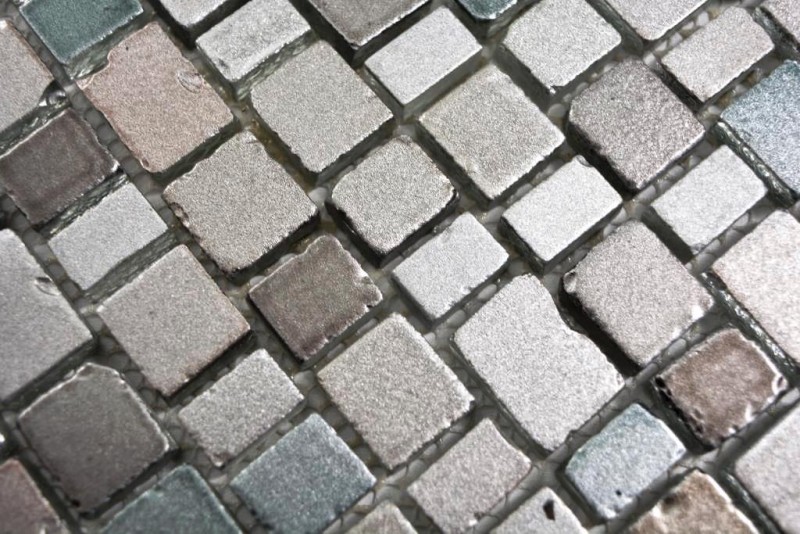 Transparent crystal mosaic glass mosaic gray beige wall tile backsplash kitchen bathroom_f | 10 mosaic mats