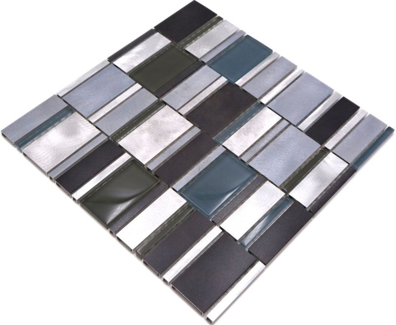 Mosaico parete posteriore alluminio alluminio vetro mosaico marrone MOS49-0205_f
