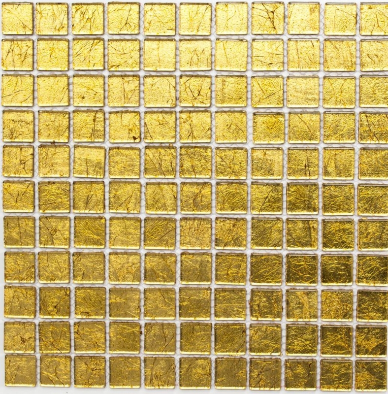 Mosaico a parete posteriore in vetro mosaico struttura oro MOS120-0742_f