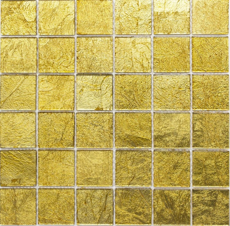 Mosaico della parete posteriore Mosaico di vetro traslucido Struttura in oro cristallo MOS120-0746_f