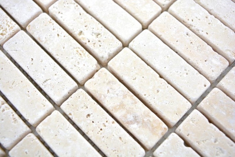 Mosaic tile Travertine natural stone beige Chiaro Antique Travertine MOS43-46158_f