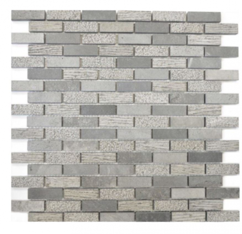 Mosaic tile Marble natural stone gray Brick stone Carving cement MOS40-B49_f