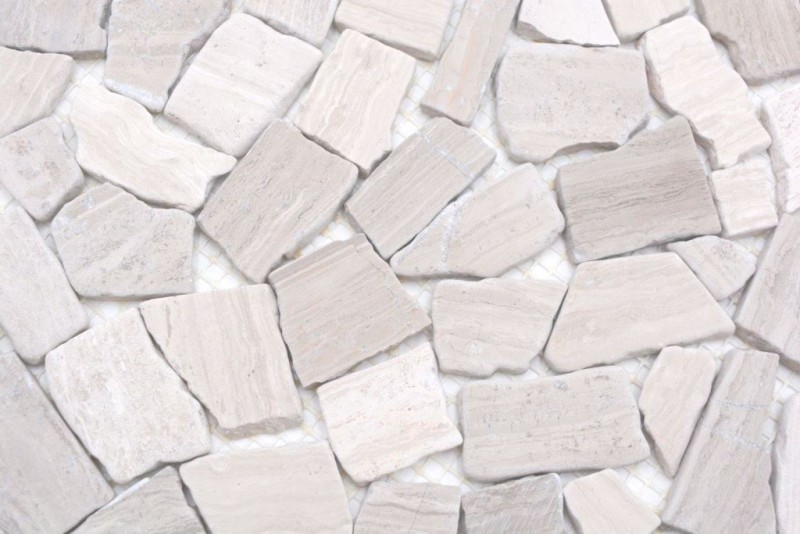 Mosaic tile marble natural stone quarry Ciot gray stripes MOS44-0202_f