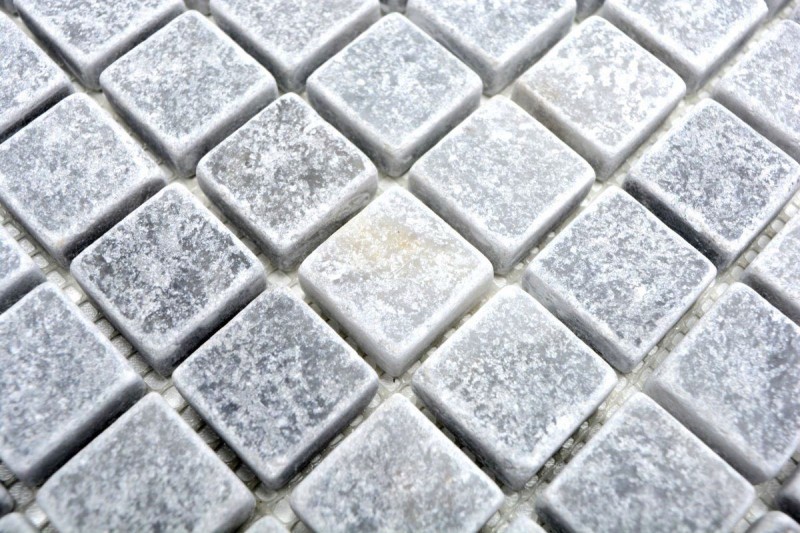 Piastrella di mosaico in marmo pietra naturale grigio chiaro Bardiglio Marmo Antico MOS40-40023_f