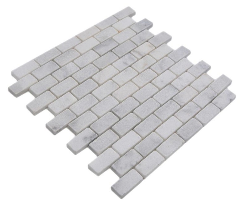 Mosaik Fliese Marmor Naturstein weiß Brick Ibiza Antique Marble MOSSopo-46692_f