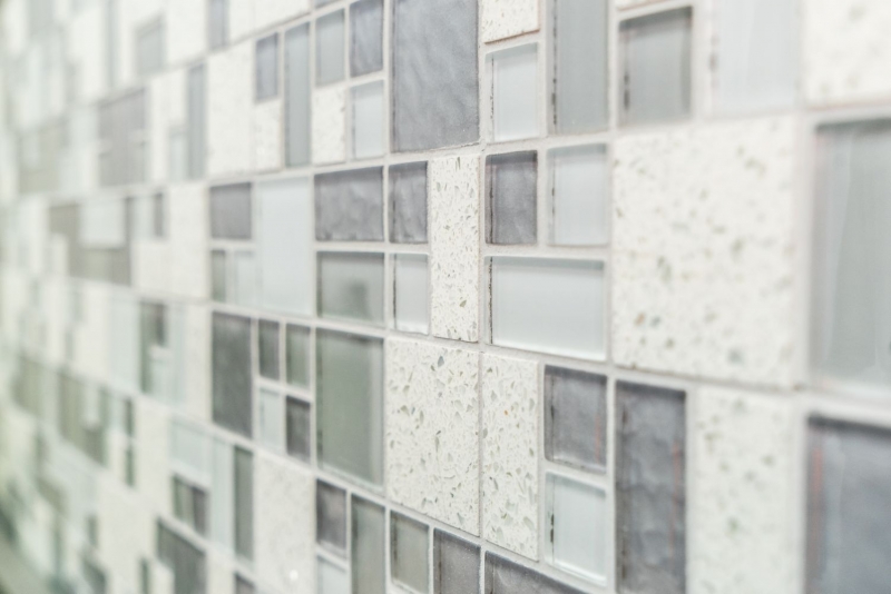 Mosaic tile translucent composite white combination glass mosaic Crystal Artificial white MOS88-K990_f