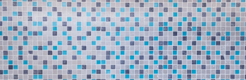 Piastrella di mosaico Traslucido blu-grigio Mosaico di vetro Cristallo Resina blu-grigio MOS82-0402_f