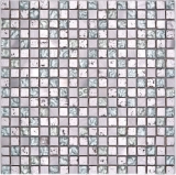 Mosaikfliese Transluzent Aluminium silber Glasmosaik Crystal Alu Resin silber MOS92-0202_f