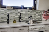 Mosaikfliese Küchenrückwand Transluzent weiß Rechteck Glasmosaik Crystal Stein weiß MOS87-19_f
