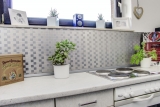 Mosaikfliesen Küchenrückwand selbstklebend Aluminium silber metall Kombination MOS200-4MM87_f