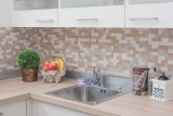 Mosaikfliesen Küchenrückwand selbstklebend Aluminium creme beige grau Kombination metall Textiloptik MOS200-2522_f
