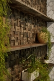 Holz Mosaik Parkett boot OLD Wood Holz FSC Mosaikfliesen Wand Fliesenspiegel Küche Bad MOS160-25_f
