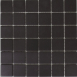 Mosaikfliese Keramik matt schwarz umbra unglasiert RUTSCHEMMEND MOS14B-0303-R10_f