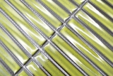 Hand pattern mosaic tile ceramic mosaic rods light green speckled glossy wall kitchen bathroom MOS24-CS16_m