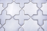 Campione a mano di piastrelle di mosaico in ceramica combi mix grigio opaco piastrelle backsplash cucina MOS13-SXS05_m