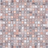 Carreaux de mosaïque Mosaïque de verre Retro wood brun fond de cuisine salle de bain MOS78-W89_f