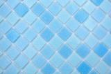 Campione a mano mosaico tessere di vetro mosaico Classic Mix vetro mix azzurro 4F mosaico piscina carta-legante mosaico piscina MOS210-PA331_m