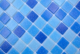 Handmuster Mosaikfliese Glasmosaik Classic Mix Glas blau 5F papierverklebt Poolmosaik Schwimmbadmosaik MOS210-PA339_m