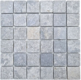 Mosaikfliese Marmor Mosaik THUMBNAIL light grau Küche Wand Badezimmer Duschtasse MOS40-T48LG_f