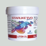 Litokol STARLIKE EVO 105 BIANCO TITANIO silber grau Epoxidharz Kleber Fuge 5kg Eimer
