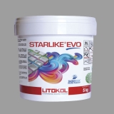 Litokol STARLIKE EVO 115 GRIGIO SETA grau I Epoxidharz Kleber Fuge 5 kg Eimer