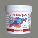 Litokol STARLIKE EVO 120 GRIGIO PIOMBO grau II  Epoxidharz Kleber Fuge 5 kg Eimer