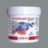 Litokol STARLIKE EVO 125 GRIGIO CEMENTO grau III Epoxidharz Kleber Fuge 5 kg Eimer