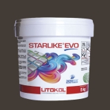 Litokol STARLIKE EVO 235 CAFFE' dunkel braun III Epoxidharz Kleber Fuge 5kg Eimer