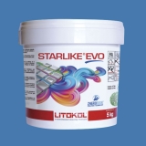 Litokol STARLIKE EVO 330 BLU AVIO blau I Epoxidharz Kleber Fuge 5kg Eimer