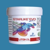 Litokol STARLIKE EVO 340 BLU DENIM blau II Epoxidharz Kleber Fuge 5kg Eimer