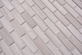 Piastrella di mosaico campione a mano Mosaico autoadesivo composito pietra naturale bianco legno grigio cucina MOS200-4M72_m