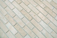 Handmuster Mosaikfliese Selbstklebende Mosaike Verbund Naturstein Travertine beige MOS200-4M92_m