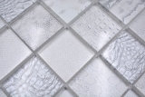 Hand sample mosaic tile glass mosaic combi forest white kitchen splashback tile backsplash MOS78-W18_m