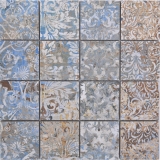 Keramikmosaik Feinsteinzeug stark mehrfarbig matt Wand Boden Küche Bad Dusche MOS16-71CV_f