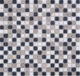 Natursteinmosaik Marmor beige grau schwarz matt Wand Boden Küche Bad Dusche MOS38-15-1125_f
