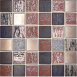 Keramik Mosaik Keramik mehrfarben matt Wand Küche Bad Dusche MOS24-1235_f