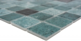 Handmuster Schwimmbadmosaik Poolmosaik Glasmosaik grün anthrazit changierend Wand Boden Küche Bad Dusche MOS220-P56388_m