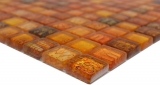 Handmuster Glasmosaik Mosaikfliese orange glänzend Snake Wand Küche Bad Dusche MOS68-WL44_m