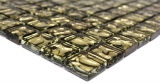Handmuster Glasmosaik Mosaikfliese gold glänzend Wand Boden Küche Bad Dusche MOS78-8GO3_m