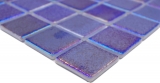Schwimmbadmosaik Poolmosaik Glasmosaik blau lila mehrfarbig irisierend glänzend Wand Boden Küche Bad Dusche MOS220-P55385_m