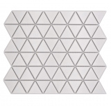 Piastrella di mosaico ceramico triangolo diamante tinta unita bianco opaco MOS13-t41