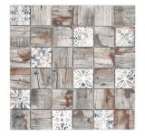 Glass mosaic mosaic tile Medio Vintage Patchwork beige wood effect ornament MOS160-W700