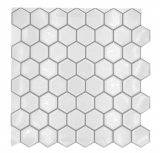 Selbstklebende Mosaik Folie Vinyl Hexagon Optik weiss MOS200-H01
