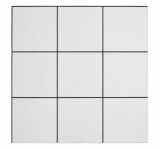 Selbstklebende Mosaikmatte Metall weiße Fliesenoptik mit schwarzer Fuge MOS200-W01