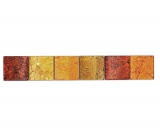 Mosaik Borde Bordüre Glasmosaik Mosaikfliese gold orange Struktur MOS120BOR-07824