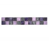 Mosaik Borde Bordüre Glasmosaik Resin mix lila MOS83BOR-CB74
