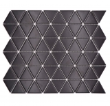 Keramikmosaik schwarz matt Dreiecksoptik Mosaikfliese Küchenwand Fliesenspiegel Bad Duschwand MOS13-t49_f