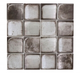Mosaikfliese Glasmosaik grau glänzend Zementoptik Mosaikfliese Küchenwand Fliesenspiegel Bad Duschwand MOS88-S04_f