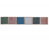 Bordüre Borde Mosaik mehrfarben matt Retrooptik Mosaikfliese Küchenwand Fliesenspiegel Bad Duschwand MOS24BOR-1234_f