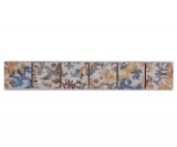 Bordüre Borde Mosaik mix stark mehrfarbig matt Teppichoptik Mosaikfliese Küchenwand Fliesenspiegel Bad Duschwand MOS14BOR-47CV_f